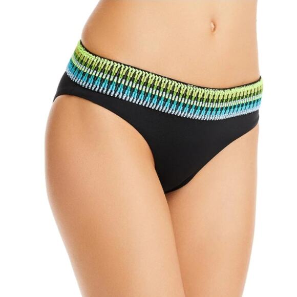 NWT Peixoto Zoni Asymmetric Contrast Trim Bikini Bottom - Picture 1 of 9